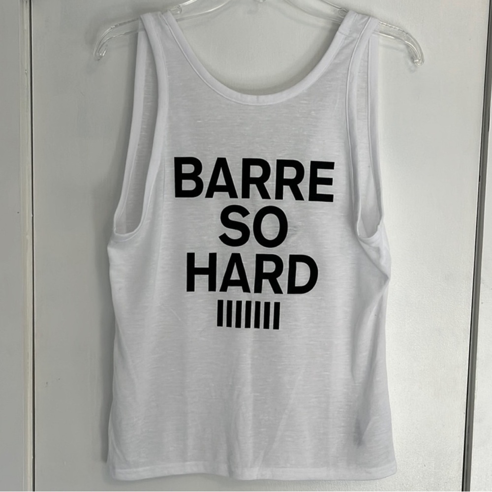 Victoria’s Secret Victoria Sport VSX White Barre Loose Fit Tank Top Small